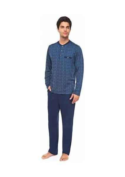 Erkek Uzun Kol Pijama Takım 8335