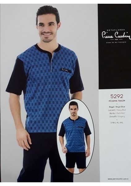 Jakarlı Üçlü Pijama Takım 5292