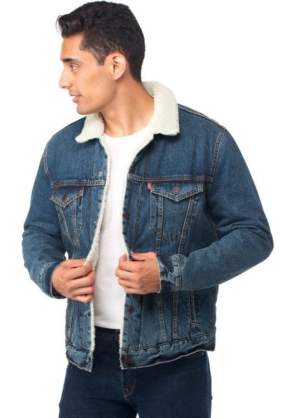 Erkek Jean Ceket Sherpa Trucker 16365-0041