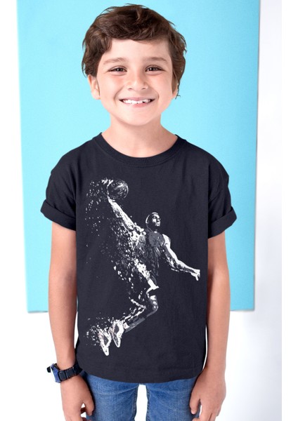 Pro Smaç Siyah Kısa Kollu Kız Erkek Uniseks Çocuk T-Shirt