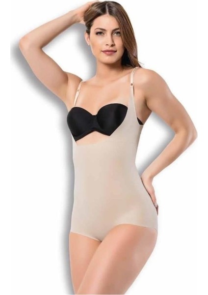 2004 Kadın Lazer Kesim Göğüs Destekli Body Korse