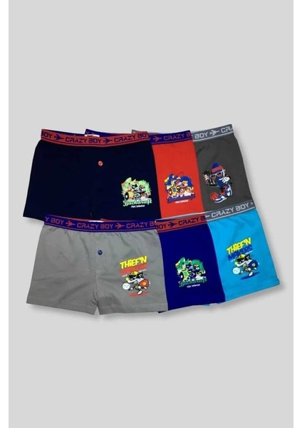 Erkek Çocuk Baskılı Boxer 12'li