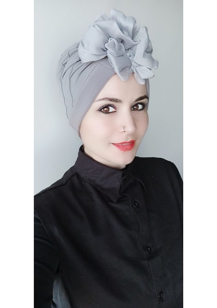 Kadın Şerit Detay Bone Gri