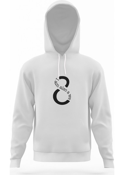 Sense8 I Am Also A We Beyaz Erkek Kapüşonlu Sweatshirt Uzun Kol