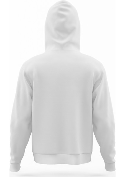 LED Zeppelin Name Beyaz Erkek Kapüşonlu Sweatshirt Uzun Kol
