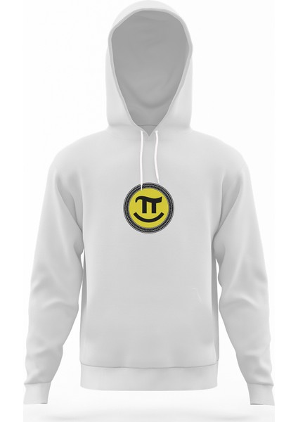 14 Mart Dünya Pi Günü Dj Beyaz Erkek Kapüşonlu Sweatshirt Uzun Kol