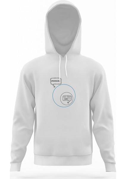 Kpop Bts Logo Beyaz Erkek Kapüşonlu Sweatshirt Uzun Kol