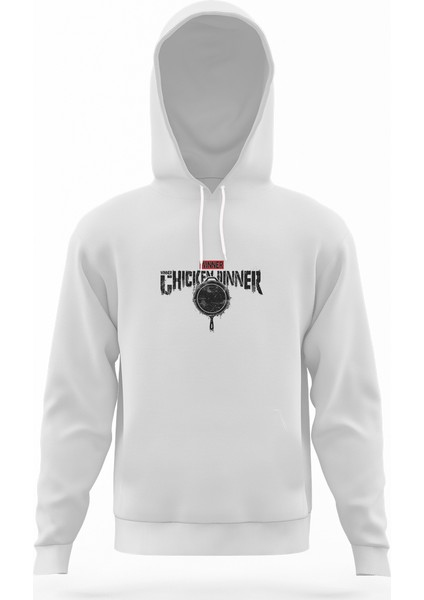 Pubg Winner Tava Beyaz Erkek Kapüşonlu Sweatshirt Uzun Kol