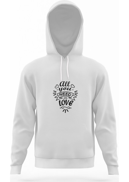 Bb 8 Droıd Beyaz Erkek Kapüşonlu Sweatshirt Uzun Kol