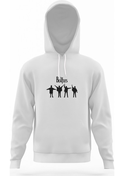 Snippers Beyaz Erkek Kapüşonlu Sweatshirt Uzun Kol