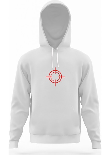Storm Beyaz Erkek Kapüşonlu Sweatshirt Uzun Kol