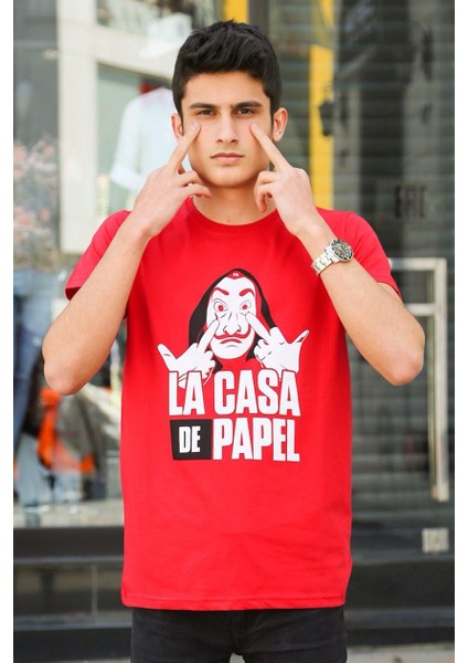 Baskılı Bordo Tişört 4017