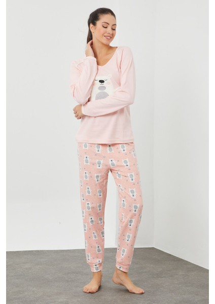 Peluş Baskılı Pijama Takım modelleri