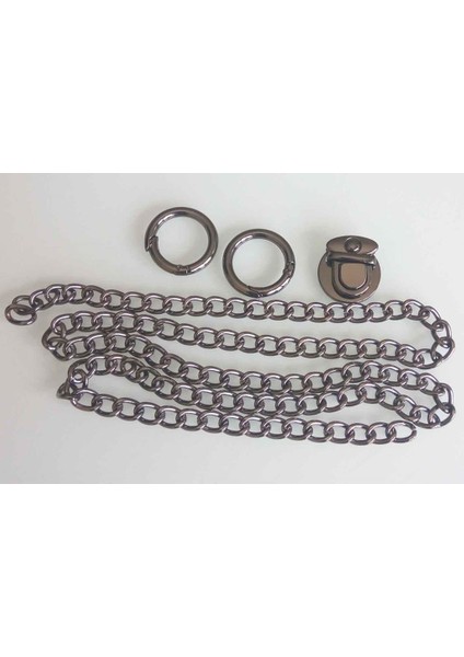 Angel Çanta Akssesuar Füme Renk Çanta Zincir Set