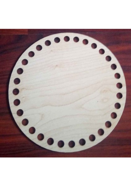 Angel Çanta Akssesuar Ahşap 15 cm Çapında Plaka