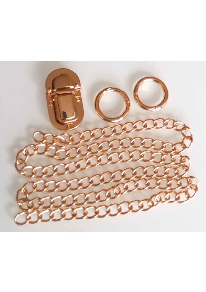 Angel Çanta Akssesuar Light Gold Renk Zincir Set