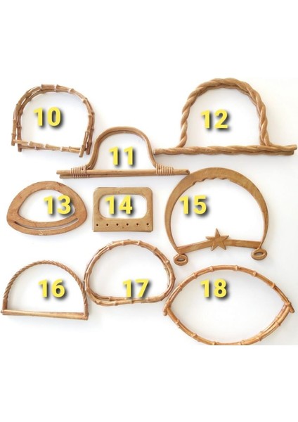 Bambu Görünümlü Plastik Çanta Sapı B12 modelleri