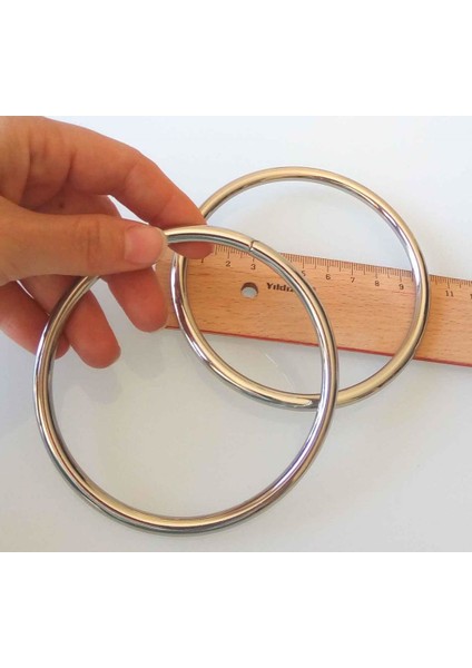 10 Cm Gümüş Renk Metal Çanta Sapı