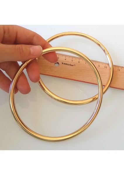 11 Cm Light Gold Renk Metal Çanta Sapı