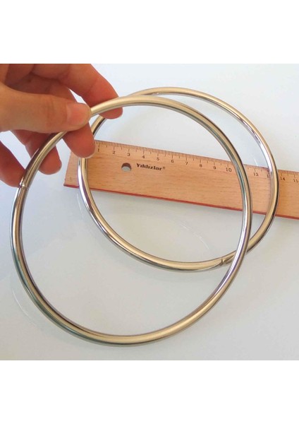 13 Cm Gümüş Renk Metal Çanta Sapı