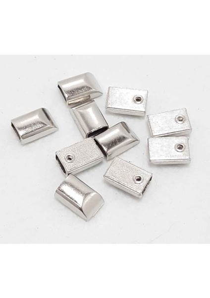 Gümüş Renk Fermuar Stop, Büzgü Ucu (10 Adet)