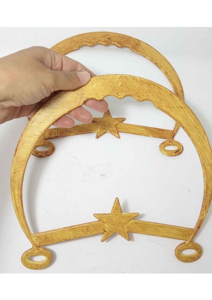 Bambu Görünümlü Plastik Çanta Sapı