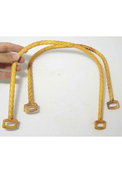 Bambu Görünümlü Plastik Çanta Sapı