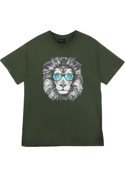 Stonedfame Aslan Gözlüklü Baskılı T-Shirt