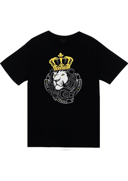 Aslan Kral Baskılı T-Shirt