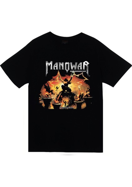 Manowar Baskılı T-Shirt