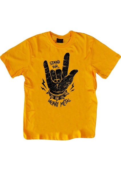 Rock And Roll Baskılı T-Shirt