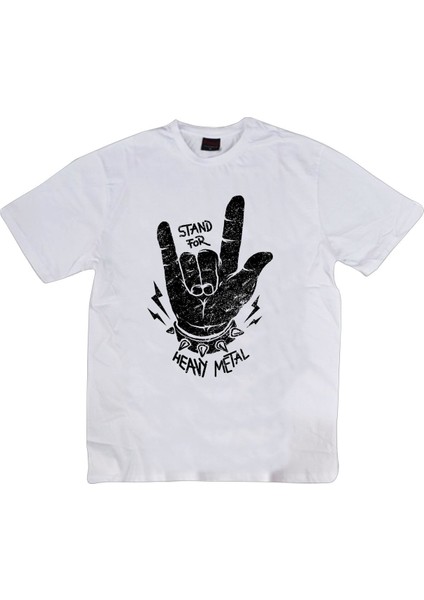 Rock And Roll Baskılı T-Shirt