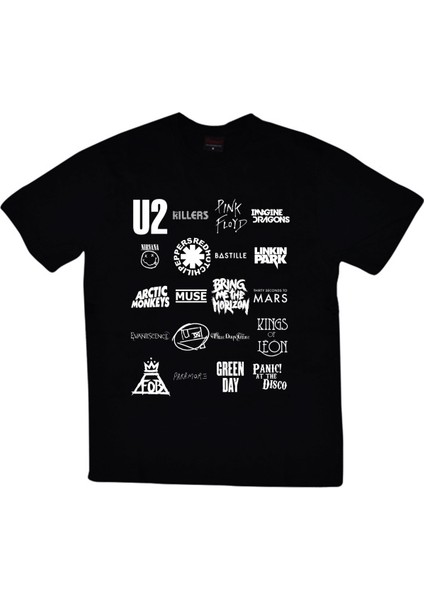 Rock And Roll Baskılı T-Shirt