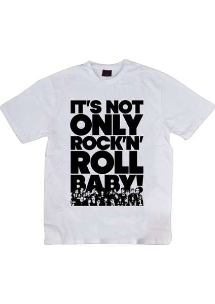 Stonedfame Rock And Roll Baskılı T-Shirt