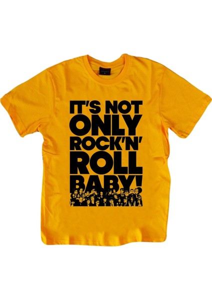 Rock And Roll Baskılı T-Shirt