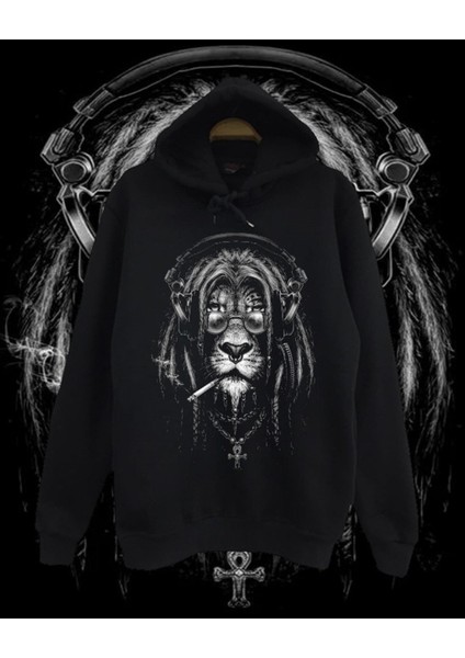 Aslan Hippi Baskılı Çocuk Sweatshirt