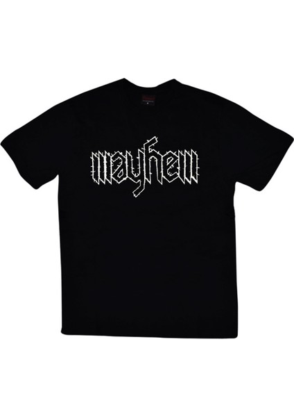 Mayhem Baskılı T-Shirt