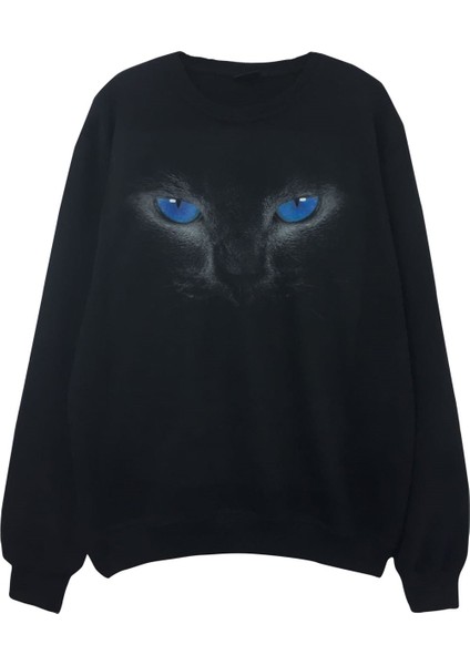 Kedi Baskılı Sweatshirt