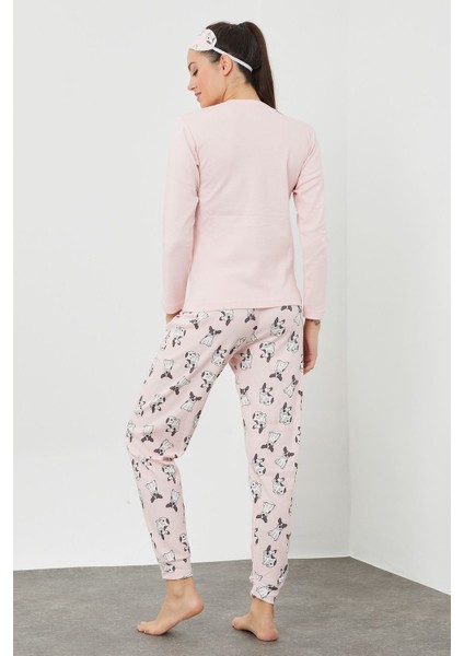 Göz Bantlı Peluş Baskılı Pijama Takım fiyatları