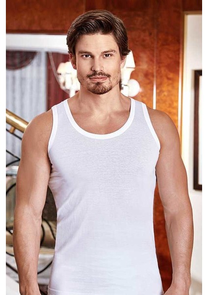 1020 Erkek Beyaz Atlet 3'lü Paket