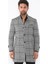 PLT8391 Dewberry Erkek Palto-Desenli Siyah 4