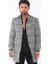 PLT8391 Dewberry Erkek Palto-Desenli Siyah 5