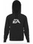 Ea Logo Füme Antrasit Erkek Kapüşonlu Sweatshirt Uzun Kol 1