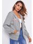 Mad Girls Gri Kapüşonlu Sweatshirt MG804 1