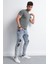 RD18YE010039 Jean Erkek Denim Pantolon Kamuflaj Yamalı Jean 2