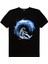 Galaktik Sörfcü Siyah Kısa Kollu Erkek T-Shirt 1