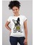 Fransız Rapci Beyaz Kısa Kollu Kadın T-Shirt 1