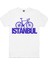 Istanbul Bisiklet Beyaz Kısa Kollu Erkek T-Shirt 1