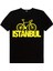 Istanbul Bisiklet Siyah Kısa Kollu Erkek T-Shirt 1