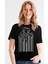 Barkod Astro Siyah Kısa Kollu Kadın T-Shirt 1